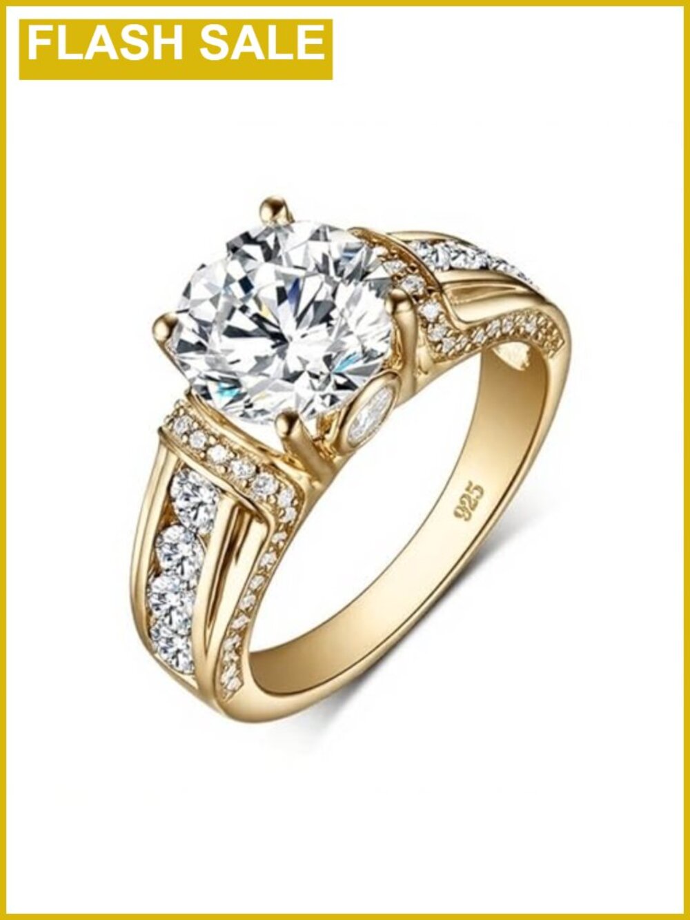 1 CT Moissanite Engagement Ring 925 Sterling Silver Round Cut VVS1